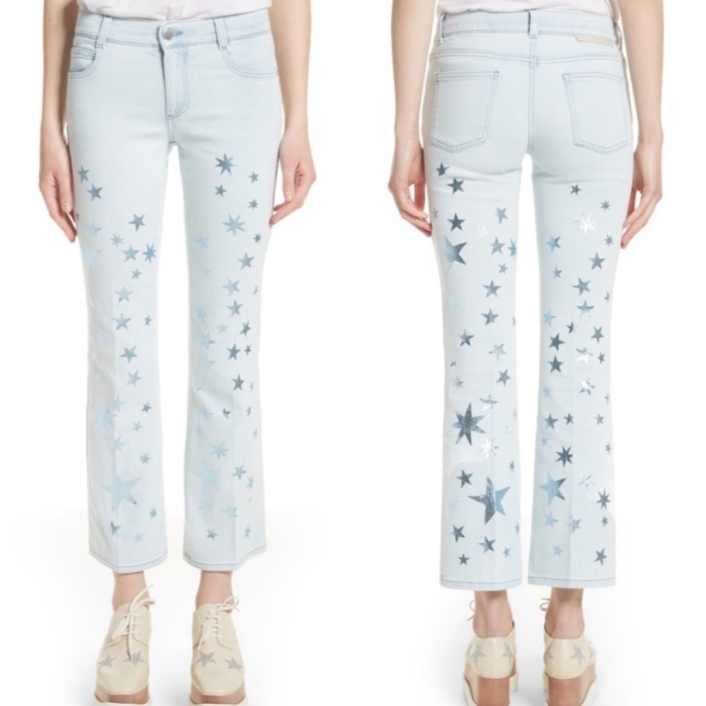 Stella McCartney Shimmer Star Printed Jeans Authentic & Adorable